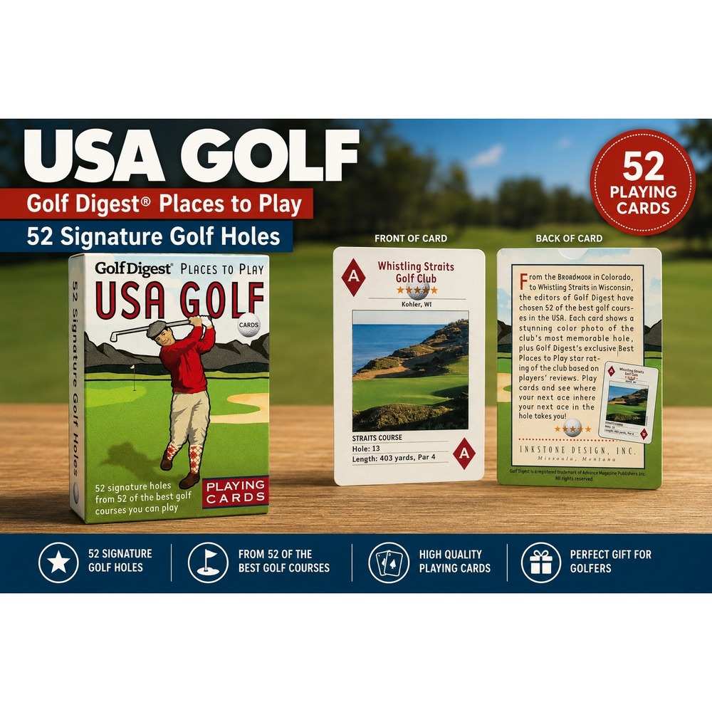 Golf Digest USA Golf Playing Cards 52 Signature Holes Inkstone Design 2005 Deck